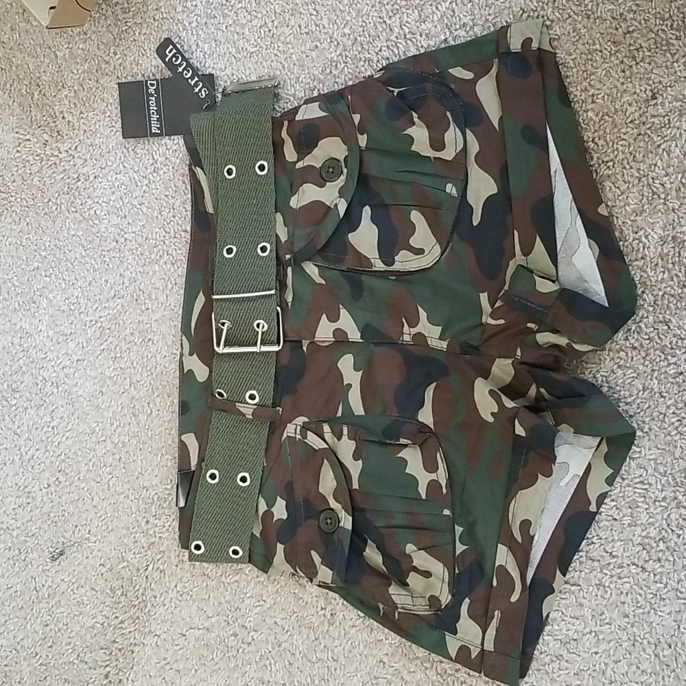 Camo Cargo Pocket Shorts